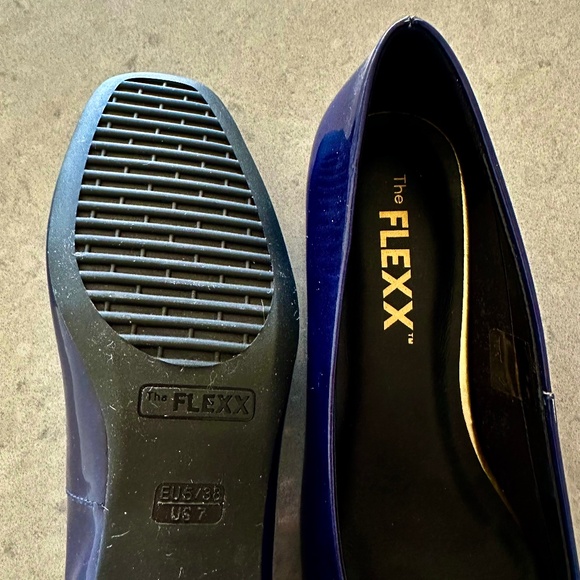 THE FLEXX Leather Slide On Ballet Flats [NEW] - BLUE - Size 38 | US 7 - Picture 4 of 5